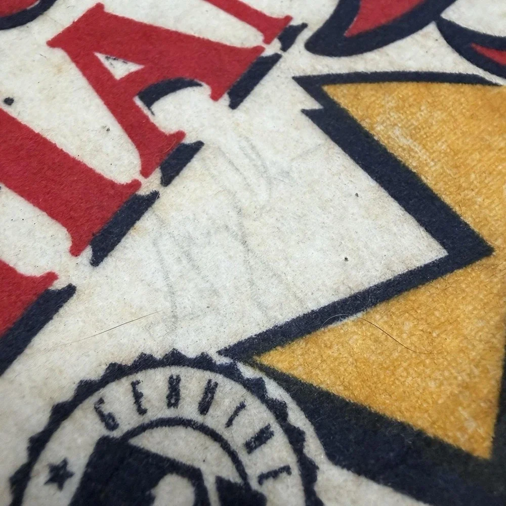 Vintage 1991-1992 Atlanta Braves NL Champions Pennant Signed World Series Felt